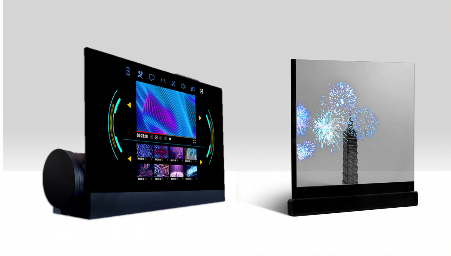 可捲式、折疊性、高透明